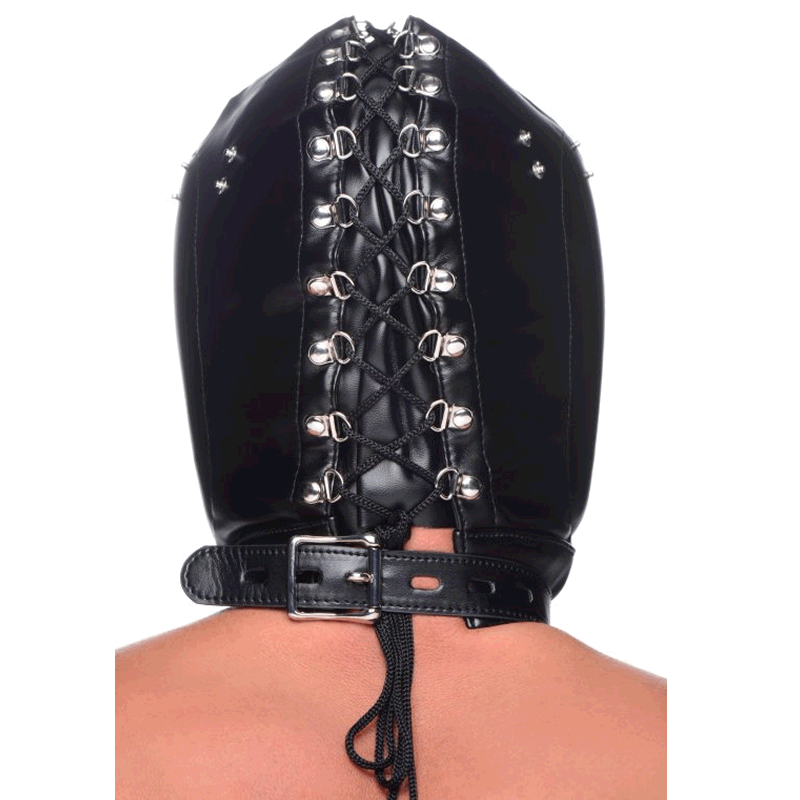 Muzzled Universal BDSM Hood with Removable Mozzle